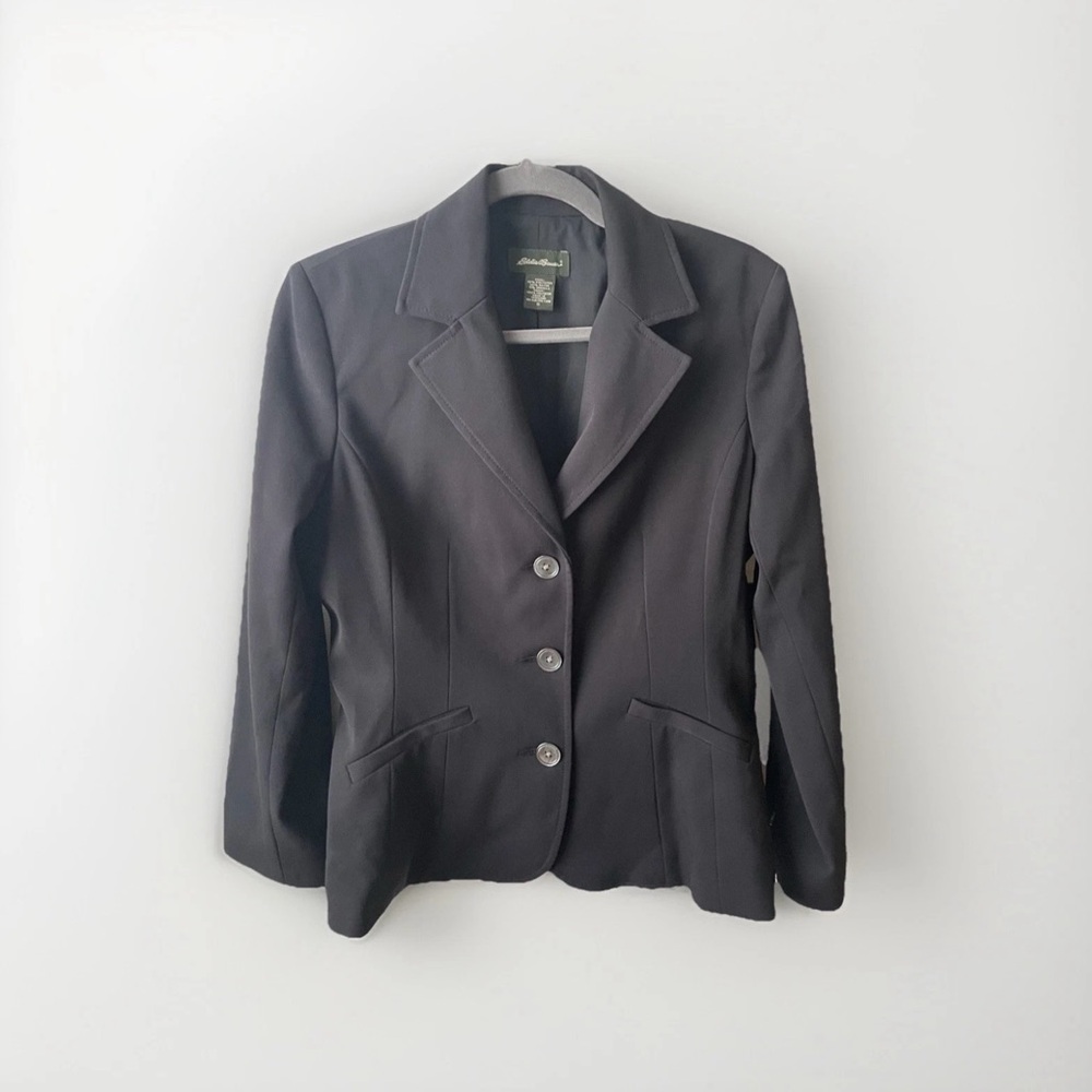 Vintage Eddie Bauer Women’s Ladies Black Blazer Fully Lined sz 6
